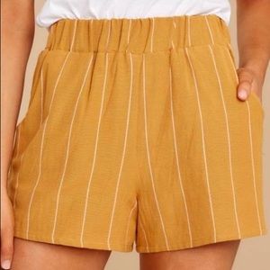 Yellow striped shorts